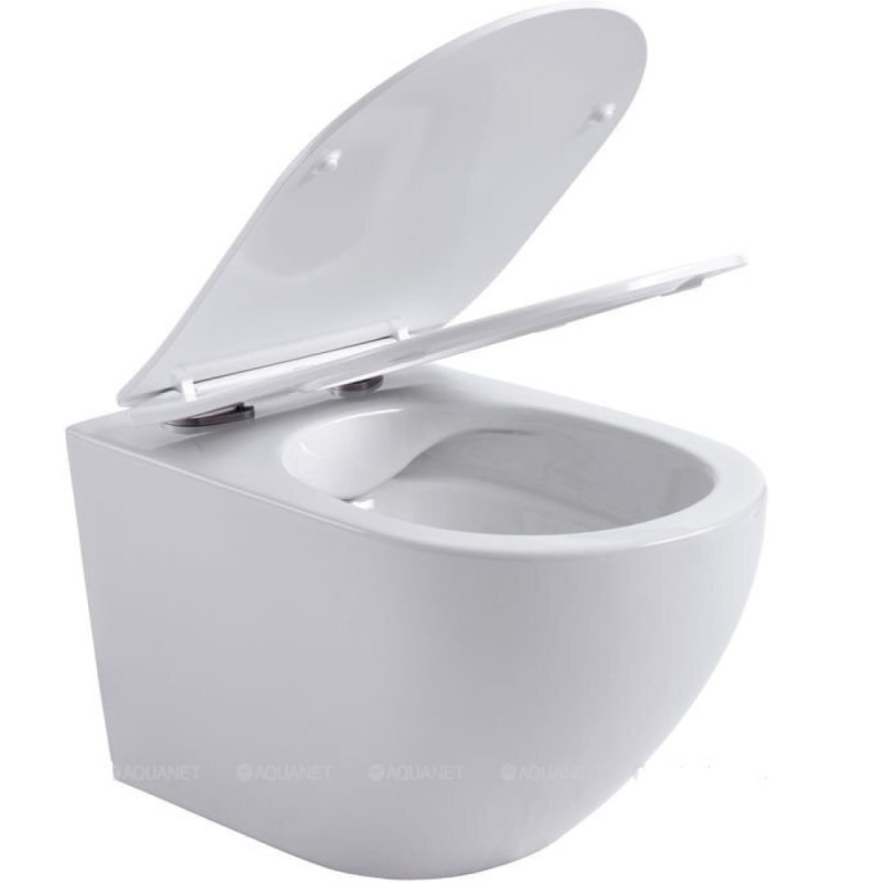 Инсталляция Aquanet Cetus 2.0 W LX-1901, 00323468, унитаз безободковый, крышка-сиденье микролифт, белый, клавиша хром