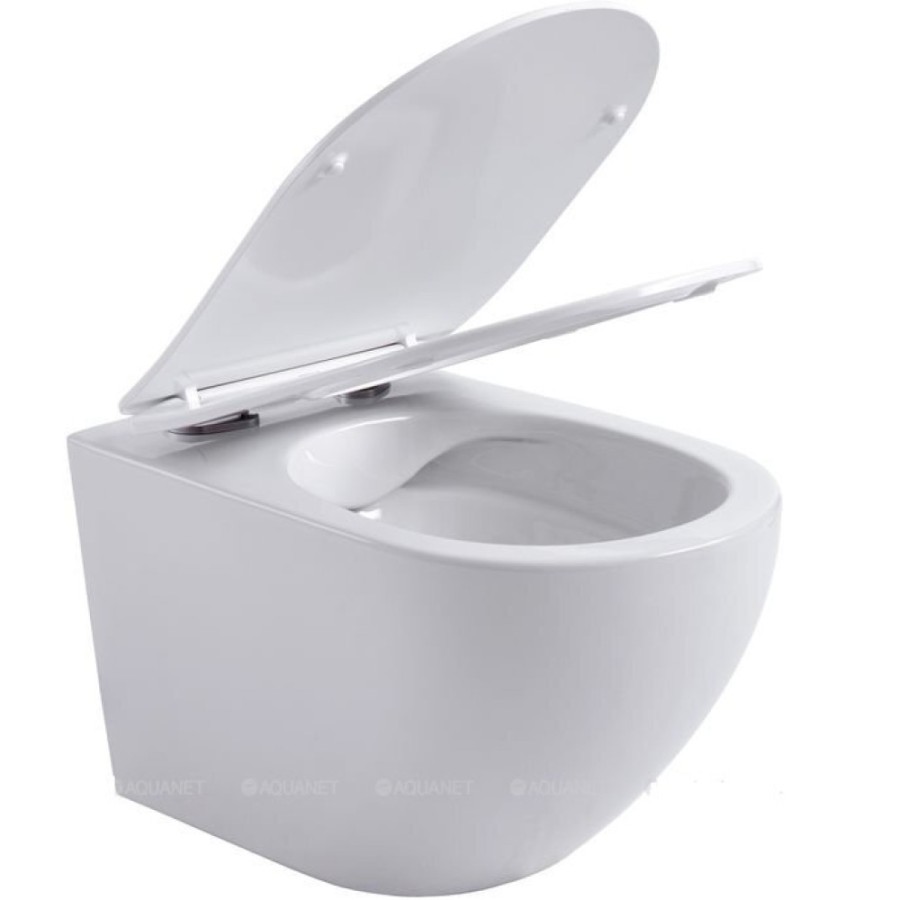Инсталляция Aquanet Cetus 2.0 W LX-1901, 00323468, унитаз безободковый, крышка-сиденье микролифт, белый, клавиша хром