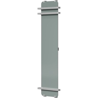 Полотенцесушитель электрический Allen Brau Infinity 00325648, ширина 44 см, высота 180 см, рейлинг 2.0, крепление, зеркальное стекло/серебро браш
