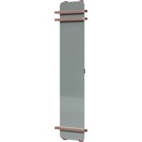 Полотенцесушитель электрический Allen Brau Infinity 00325655, ширина 44 см, высота 180 см, рейлинг 2.0, крепление, зеркальное стекло/медь браш