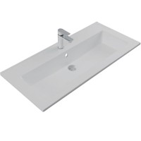 Раковина Aquanet Текла 328016, 100 см, искусственный камень, белый