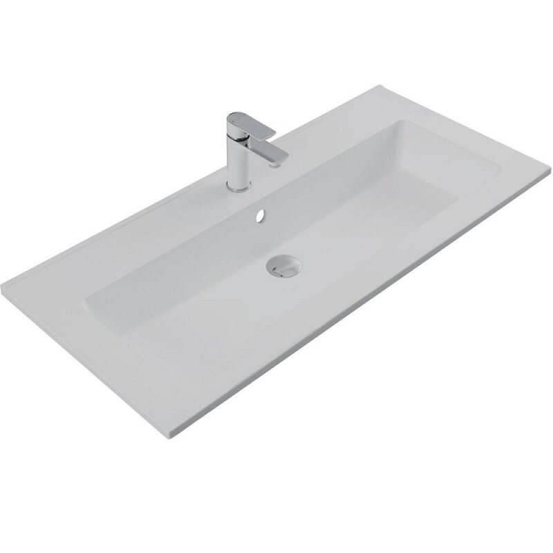 Раковина Aquanet Текла 328016, 100 см, искусственный камень, белый