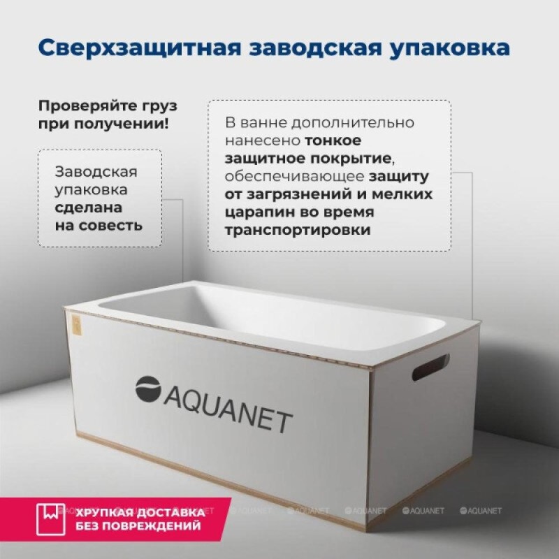 Акриловая ванна Aquanet Lotos 175x80 с каркасом 328870 белая