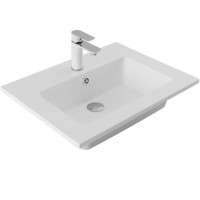 Раковина Aquanet Текла 328984, 60 см, искусственный камень, белый