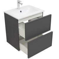 Тумба под раковину Aquanet Арт 60 см, 329063, цвет ясень графит