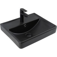 Раковина Aquanet Ирис, 00329246, 50 см, фарфор, черная матовая