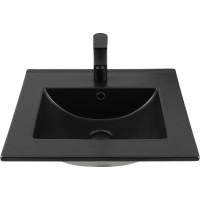 Раковина Aquanet Flat 00329252, 50 см, фарфор, черная матовая