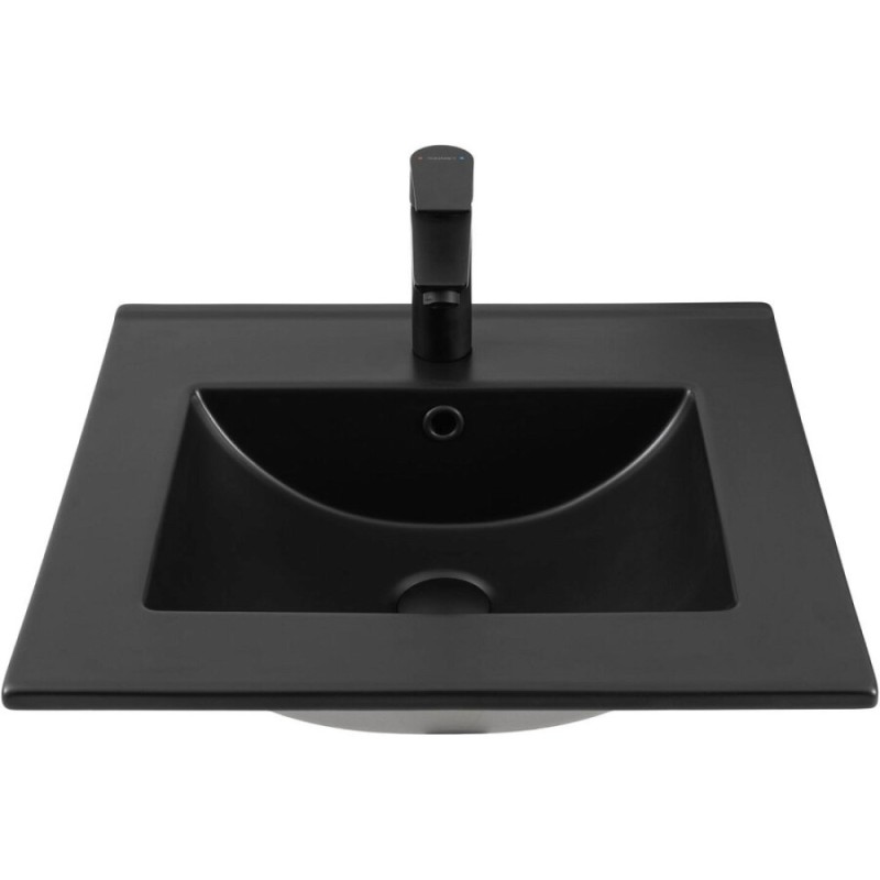 Раковина Aquanet Flat 00329252, 50 см, фарфор, черная матовая