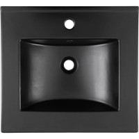 Раковина Aquanet Flat 00329252, 50 см, фарфор, черная матовая