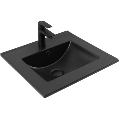 Раковина Aquanet Flat 00329252, 50 см, фарфор, черная матовая