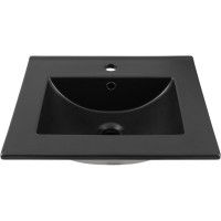Раковина Aquanet Flat 00329252, 50 см, фарфор, черная матовая