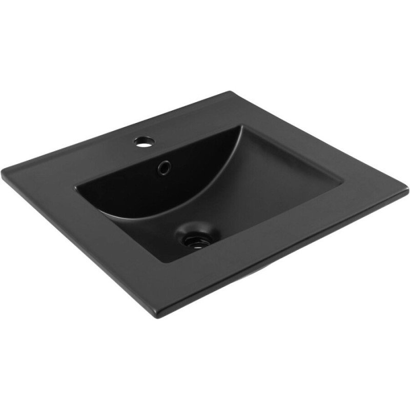 Раковина Aquanet Flat 00329252, 50 см, фарфор, черная матовая