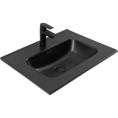 Раковина Aquanet Flat 00329253, 60 см, фарфор, черная матовая