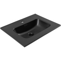 Раковина Aquanet Flat 00329254, 70 см, фарфор, черная матовая