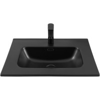 Раковина Aquanet Flat 00329254, 70 см, фарфор, черная матовая