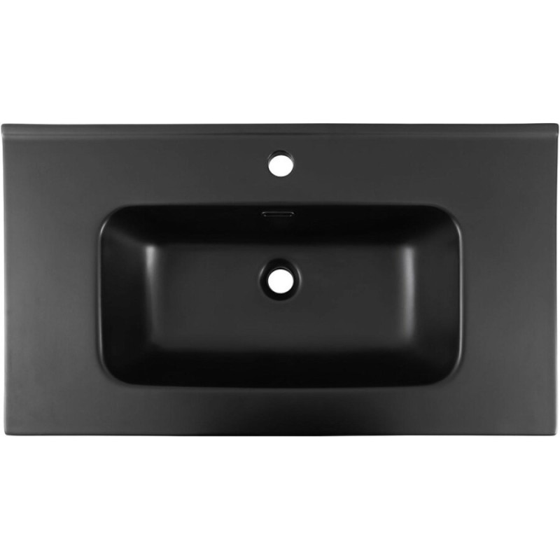Раковина Aquanet Flat 00329255, 80 см, фарфор, черная матовая