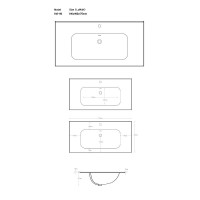 Раковина Aquanet Flat 00329255, 80 см, фарфор, черная матовая