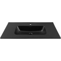 Раковина Aquanet Flat 00329256, 90 см, фарфор, черная матовая