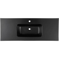 Раковина Aquanet Flat 00329258, 120 см, фарфор, черная матовая