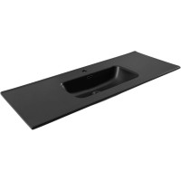 Раковина Aquanet Flat 00329258, 120 см, фарфор, черная матовая