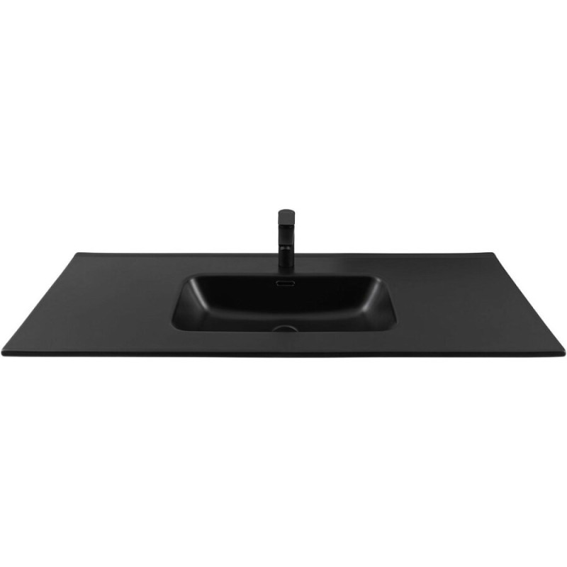 Раковина Aquanet Flat 00329258, 120 см, фарфор, черная матовая
