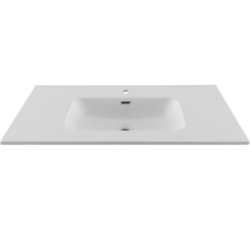 Раковина Aquanet Flat 00330426, 100 см, фарфор, белая матовая