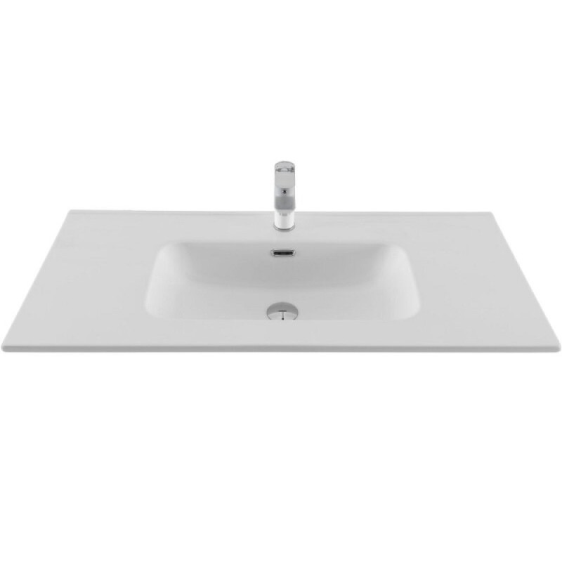 Раковина Aquanet Flat 00330426, 100 см, фарфор, белая матовая