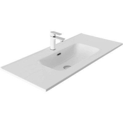 Раковина Aquanet Flat 00330426, 100 см, фарфор, белая матовая