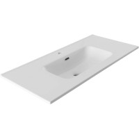 Раковина Aquanet Flat 00330426, 100 см, фарфор, белая матовая