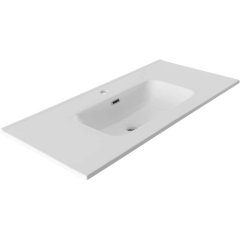 Раковина Aquanet Flat 00330426, 100 см, фарфор, белая матовая