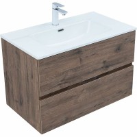 Тумба под раковину Aquanet Алвита New 334186, 80 см, цвет дуб веллингтон табак