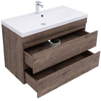 Тумба под раковину Aquanet Нота New 334194, 100 см, цвет дуб веллингтон табак