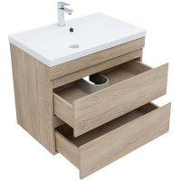 Тумба под раковину Aquanet Нота New 334198, 75 см, цвет дуб светлый