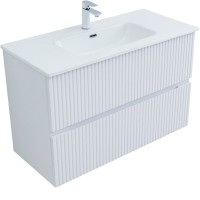 Тумба под раковину Aquanet Джейн 100 см (Flat), 335426, белый матовый