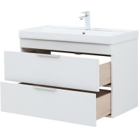 Тумба под раковину Aquanet Ирис New 336311, 90 см, подвесная, цвет белый