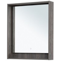 Зеркало Aquanet Милан 336394, 70 см, с LED подсветкой, цвет дуб рошелье