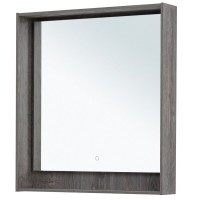 Зеркало Aquanet Милан 336395, 80 см, с LED подсветкой, цвет дуб рошелье