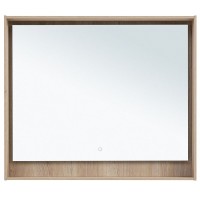 Зеркало Aquanet Милан 336406, 100 см, с LED подсветкой, цвет дуб светлый