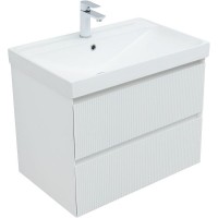 Тумба под раковину Aquanet Альтера 337155, 70 см, подвесная, цвет белый матовый