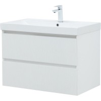 Тумба под раковину Aquanet Альтера 337156, 80 см, подвесная, цвет белый матовый