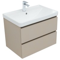 Тумба под раковину Aquanet Вега 2.0, 337942, 70 см, подвесная, бежевый soft touch