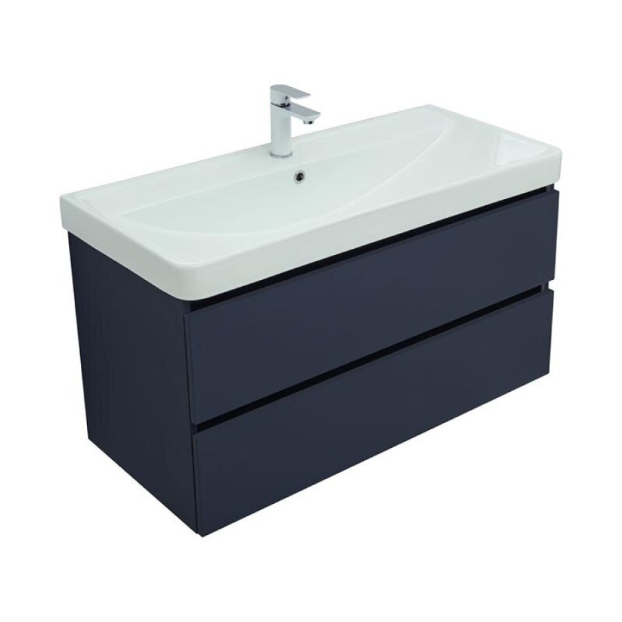 Тумба под раковину Aquanet Вега 2.0, 337945, 100 см, подвесная, маренго soft touch