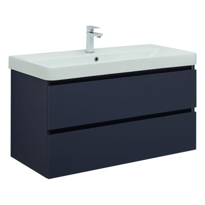 Тумба под раковину Aquanet Вега 2.0, 337945, 100 см, подвесная, маренго soft touch
