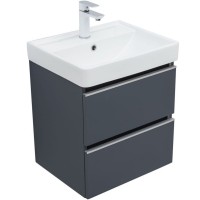 Тумба под раковину Aquanet Вега 2.0, 337946, 50 см, подвесная, маренго soft touch