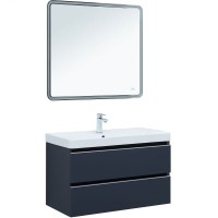 Тумба под раковину Aquanet Вега 2.0, 337950, 90 см, подвесная, маренго soft touch