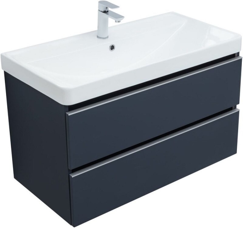Тумба под раковину Aquanet Вега 2.0, 337950, 90 см, подвесная, маренго soft touch