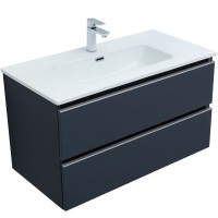 Тумба под раковину Aquanet Вега 2.0, 337950, 90 см, подвесная, маренго soft touch