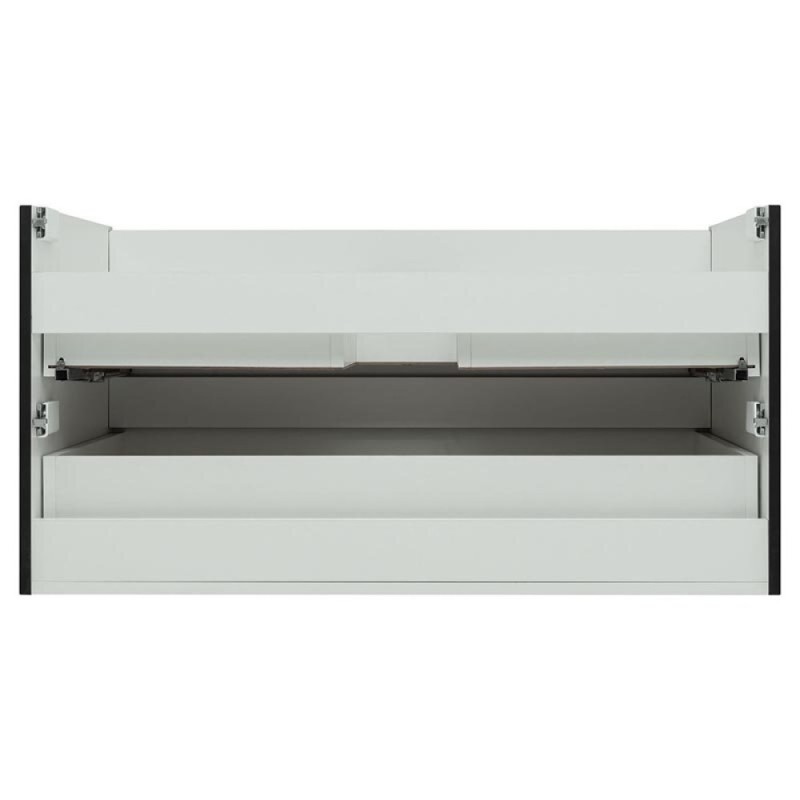 Тумба под раковину Aquanet Вега 2.0, 337951, 100 см, подвесная, черный soft touch