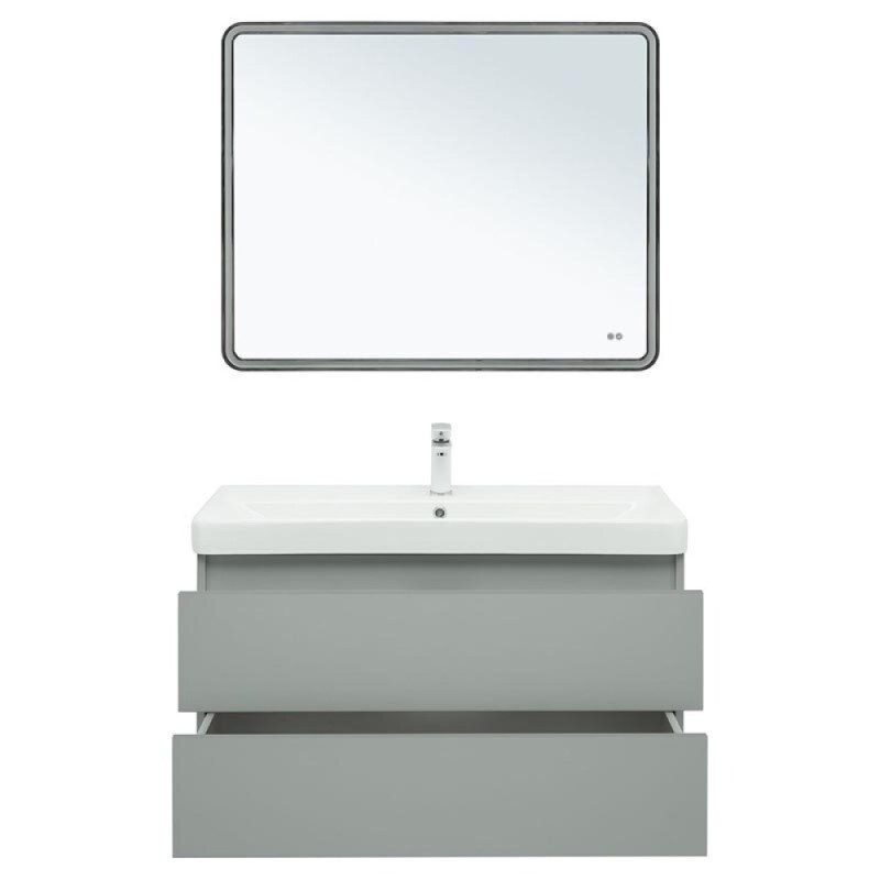 Тумба под раковину Aquanet Вега 2.0, 337957, 100 см, подвесная, мисти грин soft touch