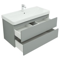 Тумба под раковину Aquanet Вега 2.0, 337957, 100 см, подвесная, мисти грин soft touch